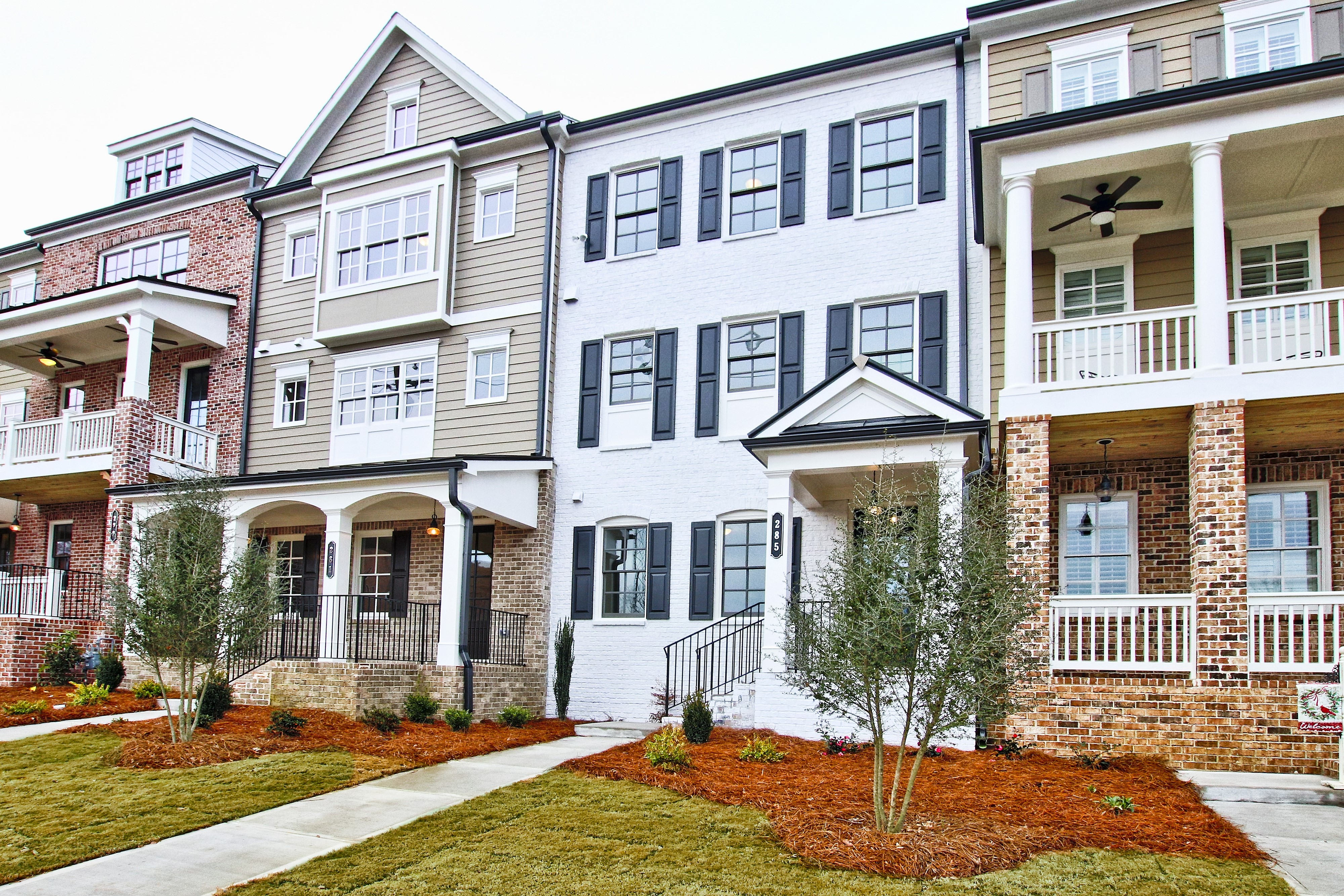 exterior of new model home in Cobb County